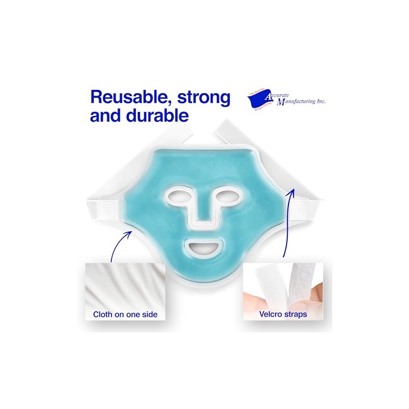 Paquete de hielo facial de Accurate Manufacturing, Paquete de 1,