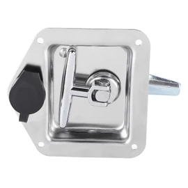 Toolbox RV Handle Latch, Stainless Steel T Handle Truck Tool Box Latch for RVs Trailers Trucks, Folding T Shape Handle Lock T Handle Latch with 2 Keys