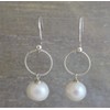 Cultured Freshwater Pearl Drop Earrings Sterling Silver