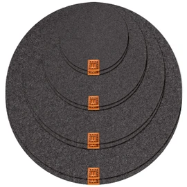 MIQIO Felt Coasters Round - Set of 8, Various Sizes (4/6/7.9/9.8 in), Light Grey & Dark Grey, Premium Table Coasters