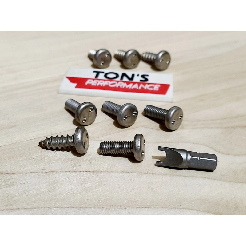 Ton's Performance VW Anti Theft Auto License Plate Screws Front