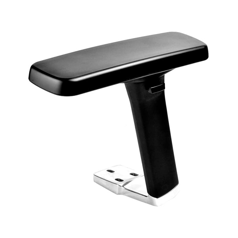 chairpartsonline Height Adjustable Chrome 4D Chair Armrest w/Arm Pads -