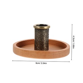 Levemolo Natural Aromatherapy Moxa Stick Holder Wooden Base Tray Secure Stand for Moxibustion