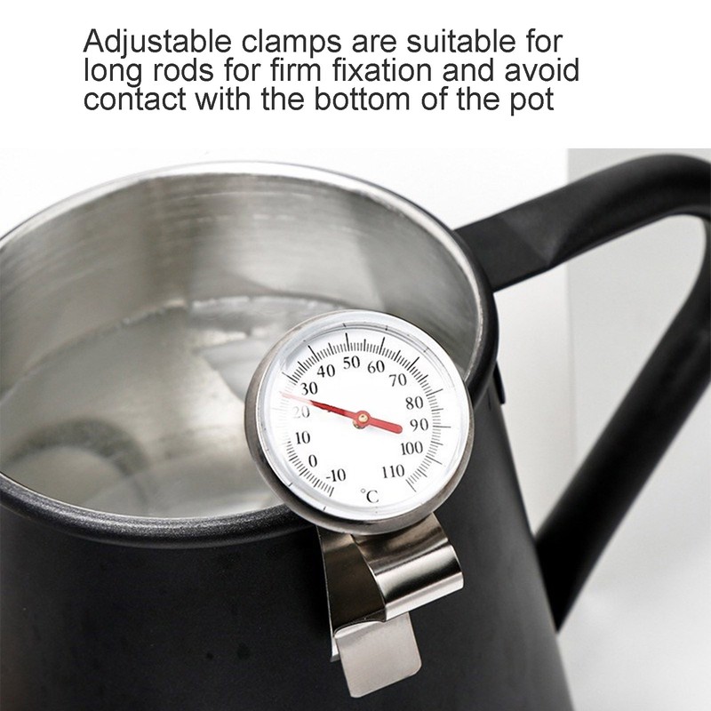 Coffee Thermometer Stainless Steel Food Making Milk Thermometer for Kitchen