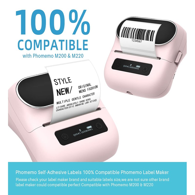 Phomemo 2.75'' x 3.14'' Labels - Compatible Phomemo M220 M200