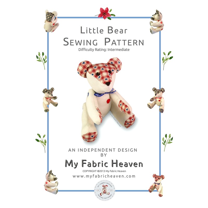 Memory Bear Sewing Pattern 22 cm Little Keepsake Teddy Bear