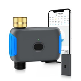 Smartale WiFi Sprinkler Timer, Smart Bluetooth Hose Timer, Programmable Automatic Irrigation System with Remote APP, Compatible with Alexa Google, Watering for Outdoor Garden Yard Lawn, 1 Outlet