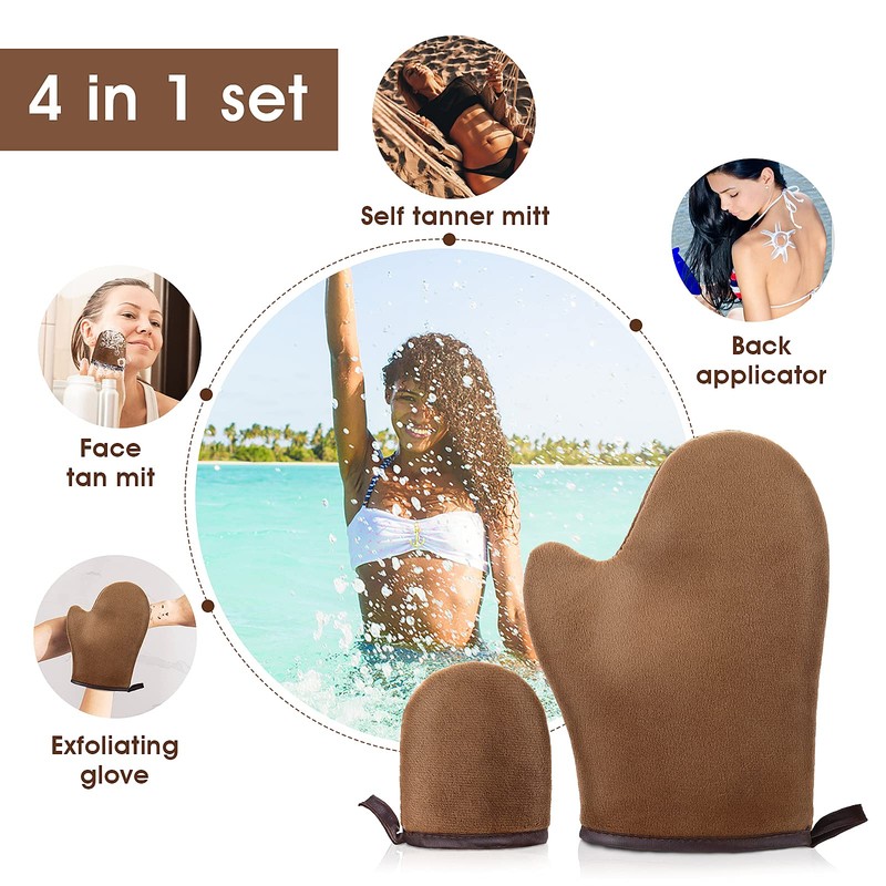 Molain Self Tanning Mitt Applicator, 2 Pack Sunless Tan Mitt