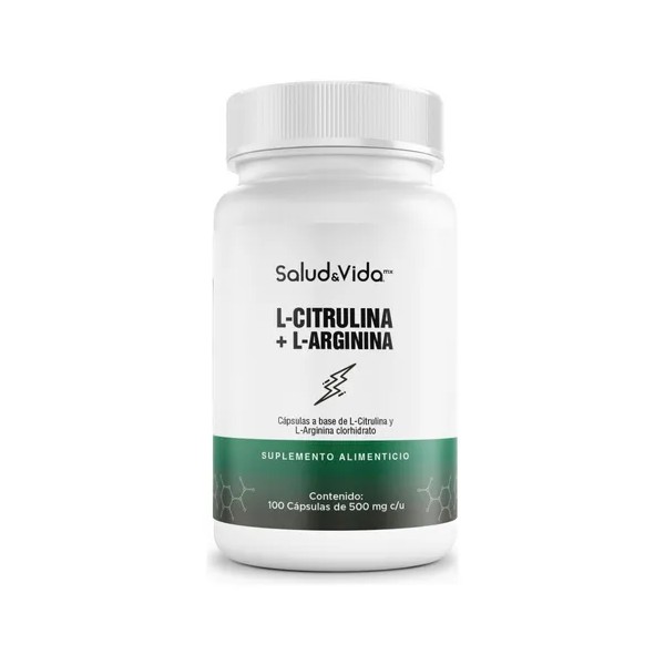 L-Citrulina con Arginina 475mg / 475mg por porción (2 cápsulas)
