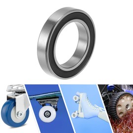 ACROPIX 6908DDU Deep Groove Ball Bearings 40x62x12mm P5 Double Rubber Seal Lubricated Bearings 1 Pc Car Scooter Skateboard Wheel Universal Black Silver Tone