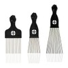 3 Pcs Metal Hair Pick Combs for Wide Tooth Hair