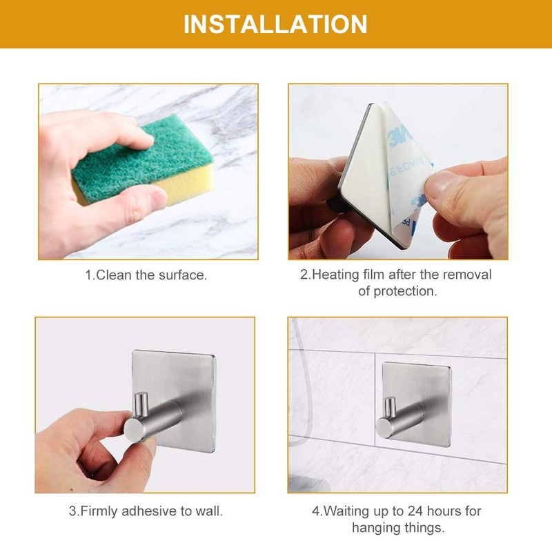 Ibergrif MK34251A - Ganci autoadesivi resistenti, per bagno o cucina,