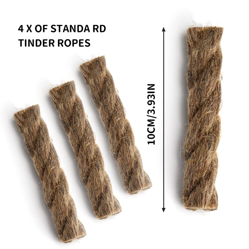 Tinder for Fire Steel Flint Survival Fire Starter Outdoor Camping