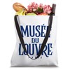 Louvre Museum Paris Navy Blue Print Tote Bag