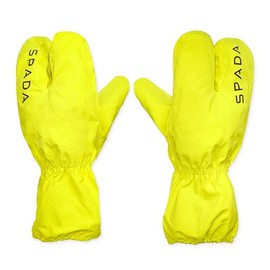 Spada Acqua Shield Waterproof Overmitts for Motorcycle Gloves (Fluo Yellow, L)