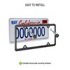Aootf Real Carbon Fiber License Plate Frames, 2 Pack Stainless
