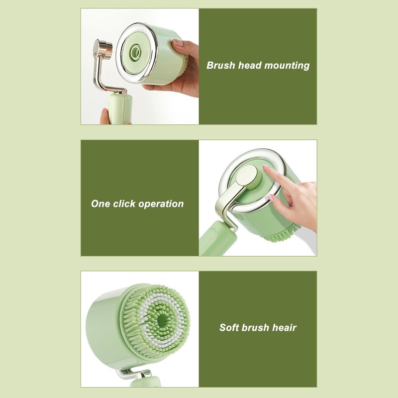 Electric Body Scrubber Brush with 5 Brush Heads Waterproof Deep