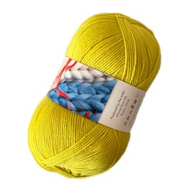 Merino Wool Yarn for Knitting & Crochet, Soft, Pleasantly Tactile, 3.5 OZ, 437 Yards, 95% Merino Yarn, Love-Favor from Russia (Lemon)