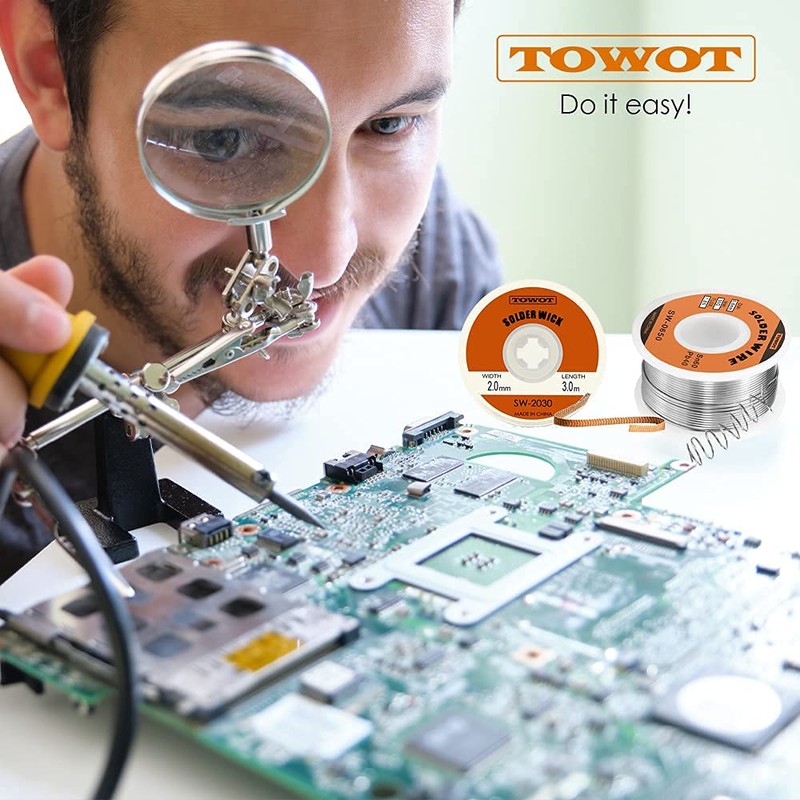 TOWOT Tin Lead Rosin Core Solder Wire for Electrical Soldering,
