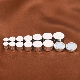 MicVivien 7 Pairs Magnetic Stud Earrings for Men Women Button Dot Magnetic Earrings Non-Piercing Clip On Round Stud Earring Stainless Steel Silver/Black/Gold 6-12mm