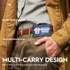 Horizontal Badge Holder - Durable Polycarbonate ID/Credit Holder with Metal