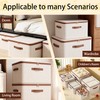 Tuza 3 Pcs Rigid Storage Bins with Zipper Lid, Cotton