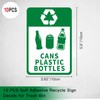 10 Pack Waterproof Recycle Sign for Trash Can(Large),Cans and Bottles