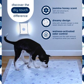 Pet Life Unlimited Overnight Extra Extra Large Puppy Pads – 30" x 36", 15 Count (XXL) | Stylish Dog Training Pads with Odor Controlling Wetness-Activated Jasmine Honey Scent | USA Made