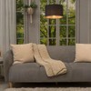 Pair of - Modern Black Fabric Cylinder Ceiling Pendant Lampshade/Table
