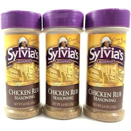 Sylvia’s Chicken Rub Seasoning, Perfect Poultry Seasoning, Roast Chicken Rub, BBQ Rub 4 Oz (Pack of 3)