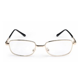 Inlefen Metallrahmen-Rechteck-Lesebrille-Weinlese eyewear mit Fall +4.50