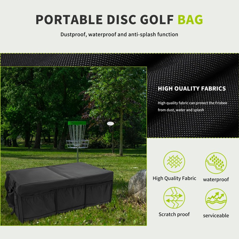 ITHWIU Disc Golf Storage Bag with Cover Large Capacity with
