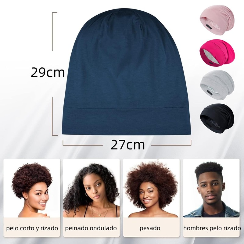 Gorro de Dormir para Mujer, Gorro de Dormir con Forro