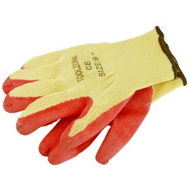 AB Tools 9" Pair Builders Protective Gardening DIY Latex Rubber Coated Work Gloves TE696
