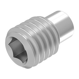 SECCARO 20 Pcs M8 x 12mm Stainless Steel V2A VA A2 DIN 915 / ISO 4028 Hex Socket Set Screw