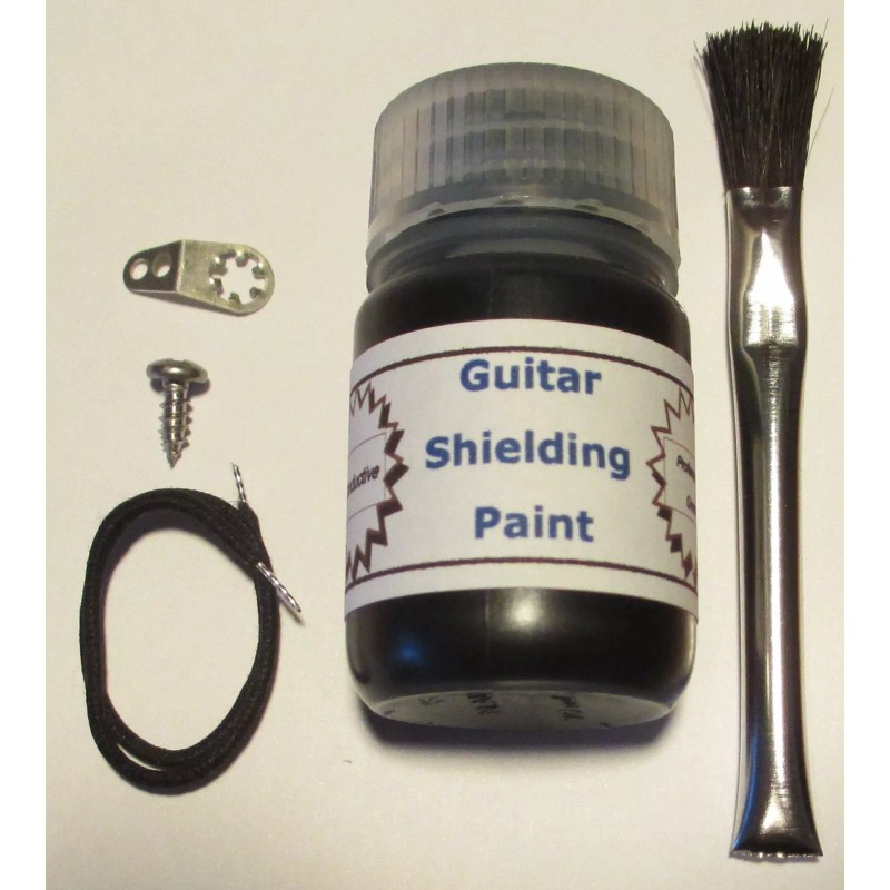 Military Grade Professional Guitar Shielding Paint KIT Conductive w/ Brush,