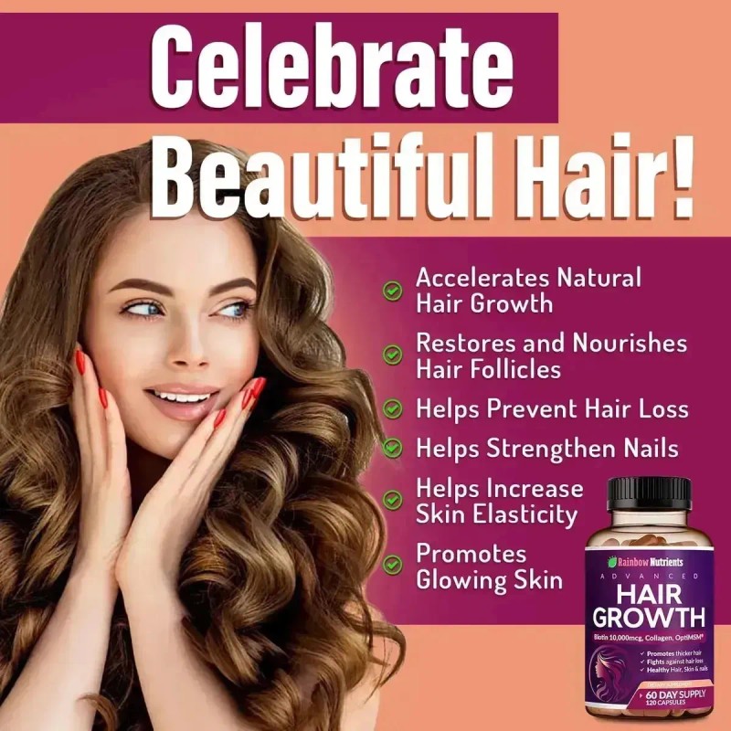 Rainbow Nutrients Vitaminas Crecimiento Cabello