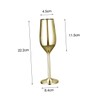 LABRIMP Stainless Steel Goblet Gold Plating Unbreakable Wine Cup for