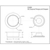 Westbrass D2089-50 3-Bolt mount Waste Disposal Flange & Stopper, Powder