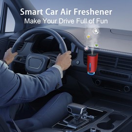 Shonoppy Car Air Freshener Diffuser, Smart Car Aromatherapy Air Outlet Clip,Freshener Long-Lasting Atomizer,Car Aromatherapy Machine Rechargeable,With 6pcs Aromatherapy Oil, Red（6 Scents） | Shonoppy
