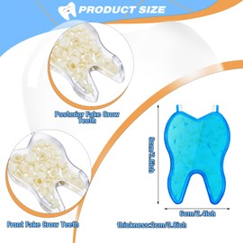 Treela 200 Pcs Fake Teeth for Missing Teeth Replacement Repair Kit Tooth Veneer Crown Replacement it Yourself Front Dental Veneer with Thermal Beads for Holiday Cosplay