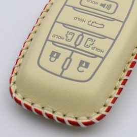 Leather Key Cover for Toyota Sienna 6 Buttons Key fob Remote 2021 2022 2023 2024 2025