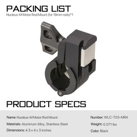 TILTA Nucleus-M Motor Rod Mount 15/19 mm Rod Adapter, Nucleus-M Follow Focus Accessories WLC-T03-MRA