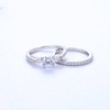 Starnny Rings Women Silver 925 Women's Rings Set Couple Engagement
