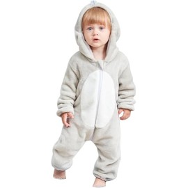 HAHASHOW Baby Winter Romper Baby Pyjamas Flannel Romper Pyjamas Costume Clothing Cartoon Overalls Onesies for Girls and Boys, 3-36 Months, mouse