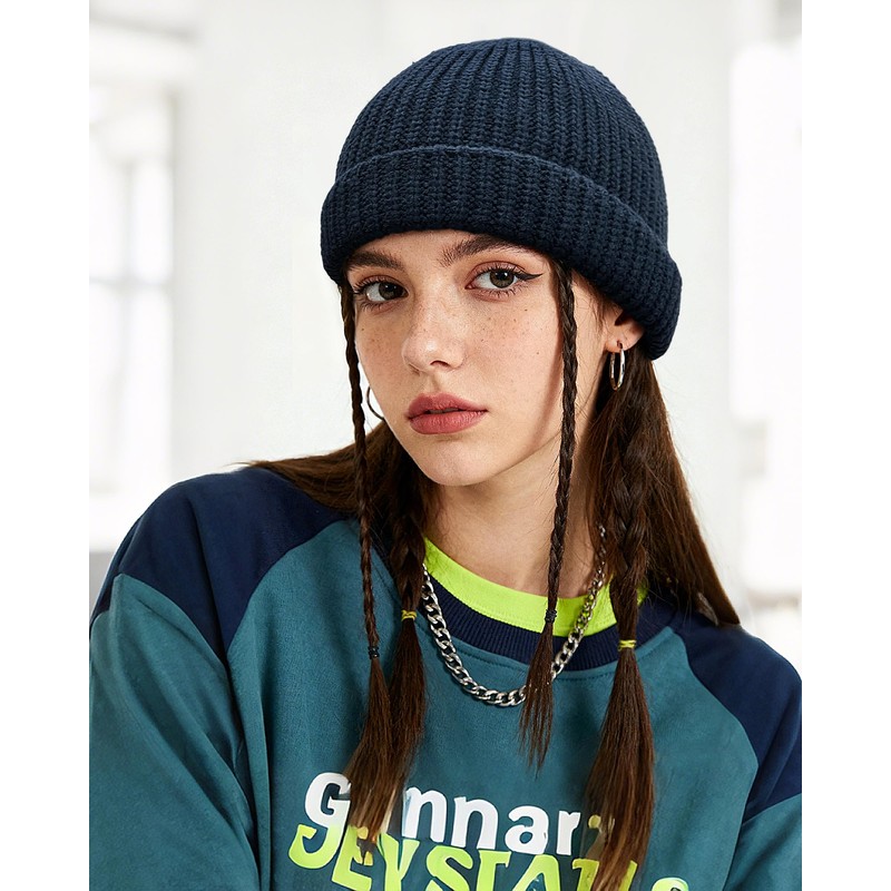 CLAPE Unisex Fisherman Beanie Wool Docker Hat Street Style Trawler