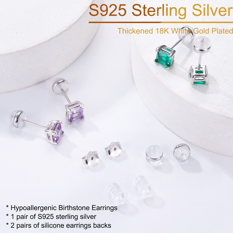 Mothers Day Gifts for Mom, Sparkle Princess Cut Created Emerald