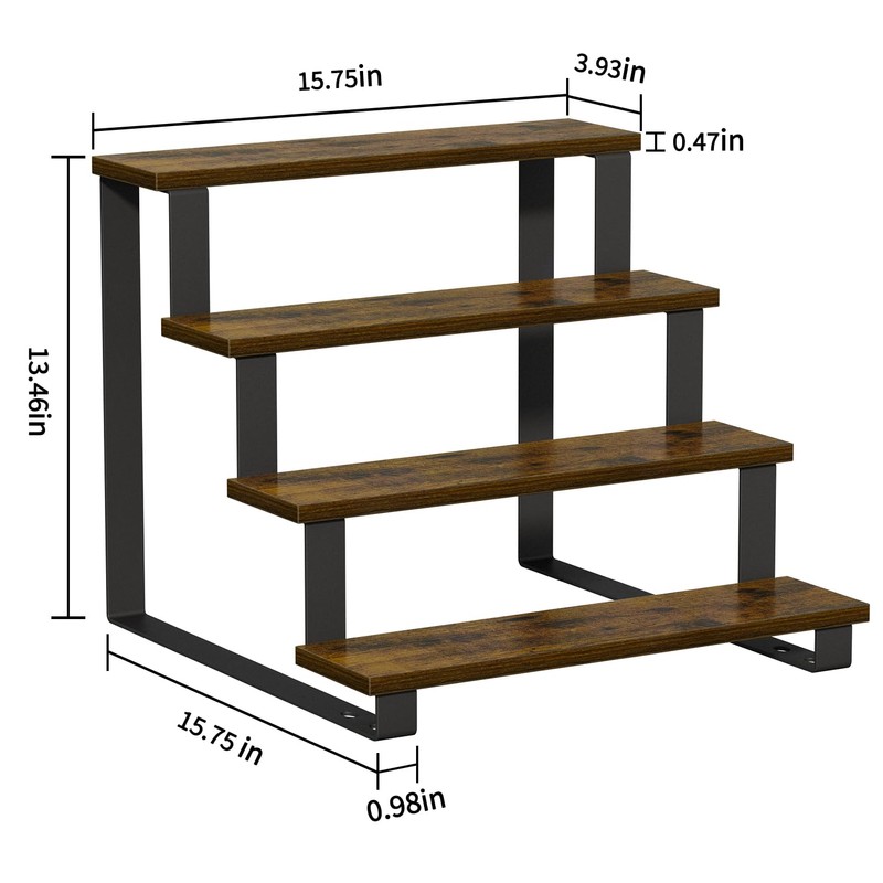 YINMIT Wooden Display Riser Stand,15.75 Inch Tiered Perfume and Cologne