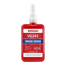 VIKAGU 243 Thread Lock,Blue Medium-Strength Threadlocker, Anaerobic Curing Screw Gluefor Bolts, Nuts, Screws | Resists Vibration, Heat & Chemicals 8.45Oz/250 ml