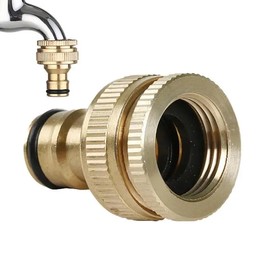 Heavy Duty Brass Material | Reliable Connection Between Faucet and Hose | Equipped with Leak Proof Rubber Washers | Perfect for Yard and Car Washing Hose Joints
